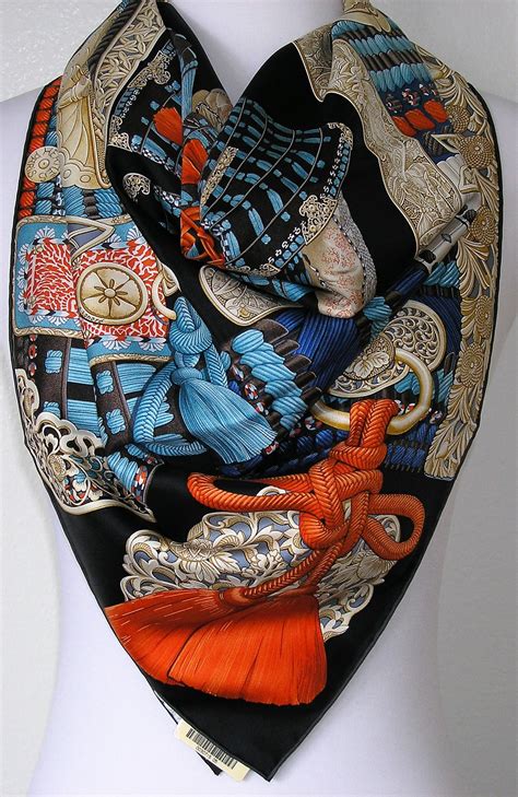 hermes scarf parures de samouraïs